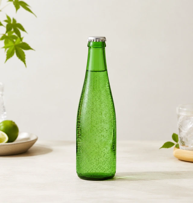 250mL グリーン炭酸飲料びんの製品写真