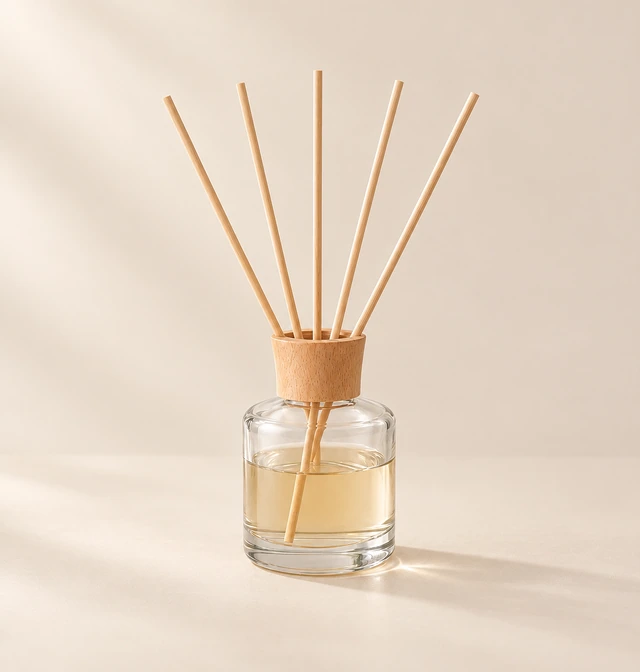 100mL 丸型ディフューザーボトルの全体外観