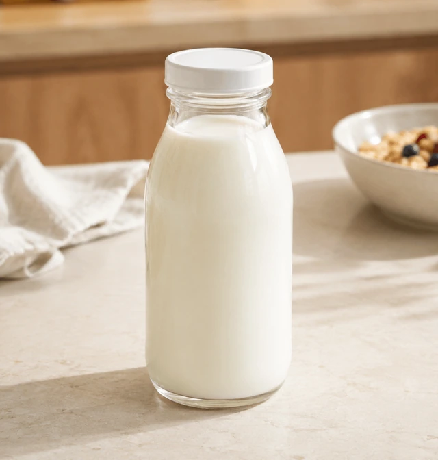 500mL 牛乳用ガラスびんの製品写真