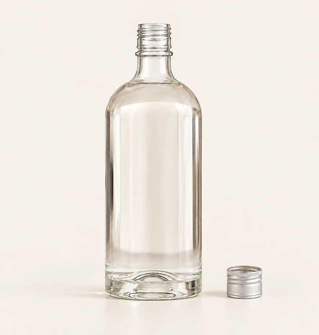 丸型酒びんの瓶口と対応部品の詳細