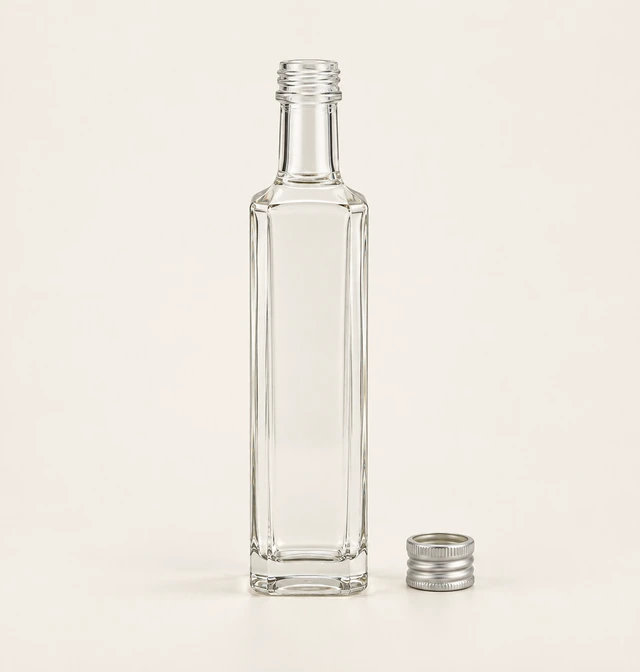 角型果実酒びんの瓶口と対応部品の詳細