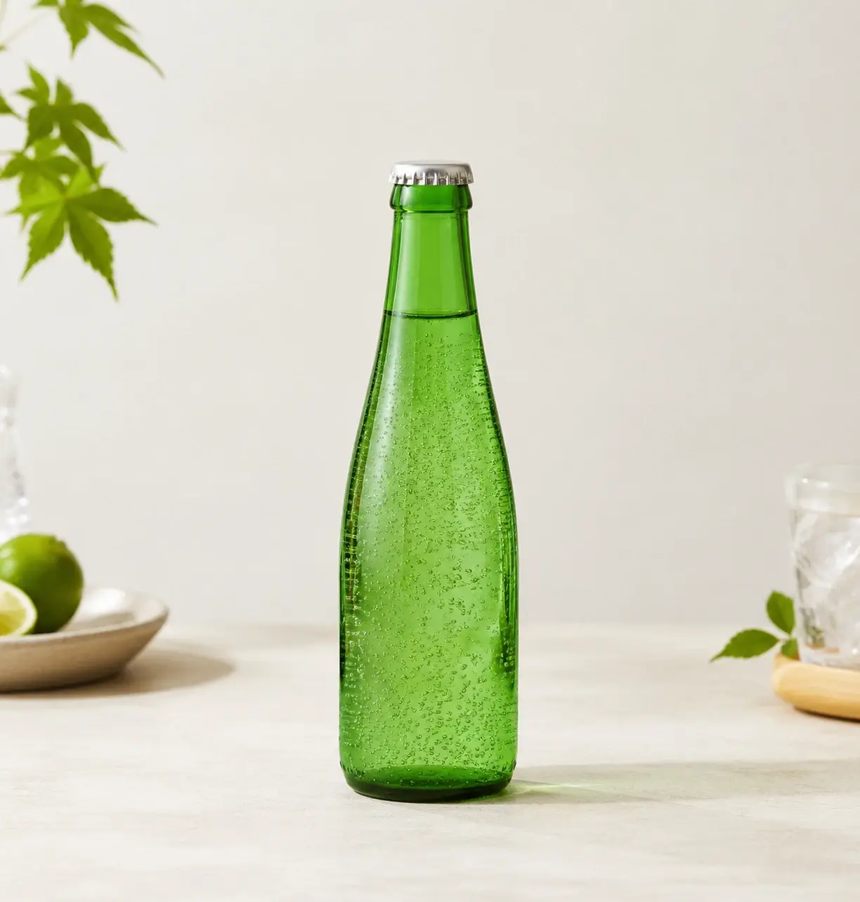 250mL グリーン炭酸飲料びんの外観
