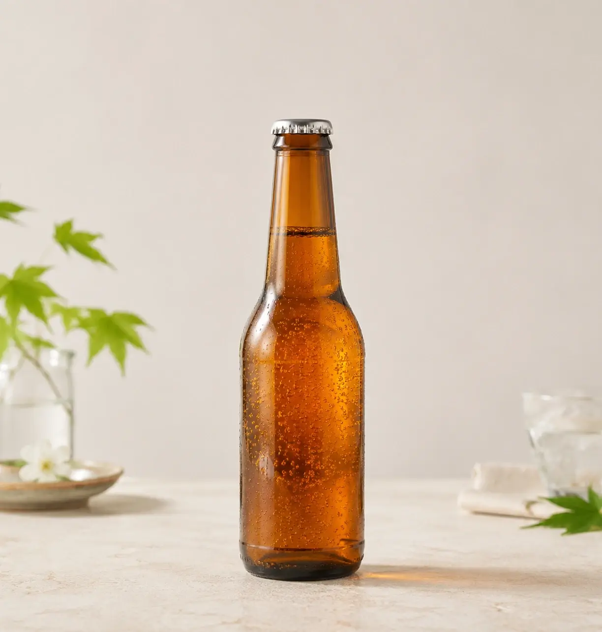 250mL アンバー炭酸飲料びんの外観