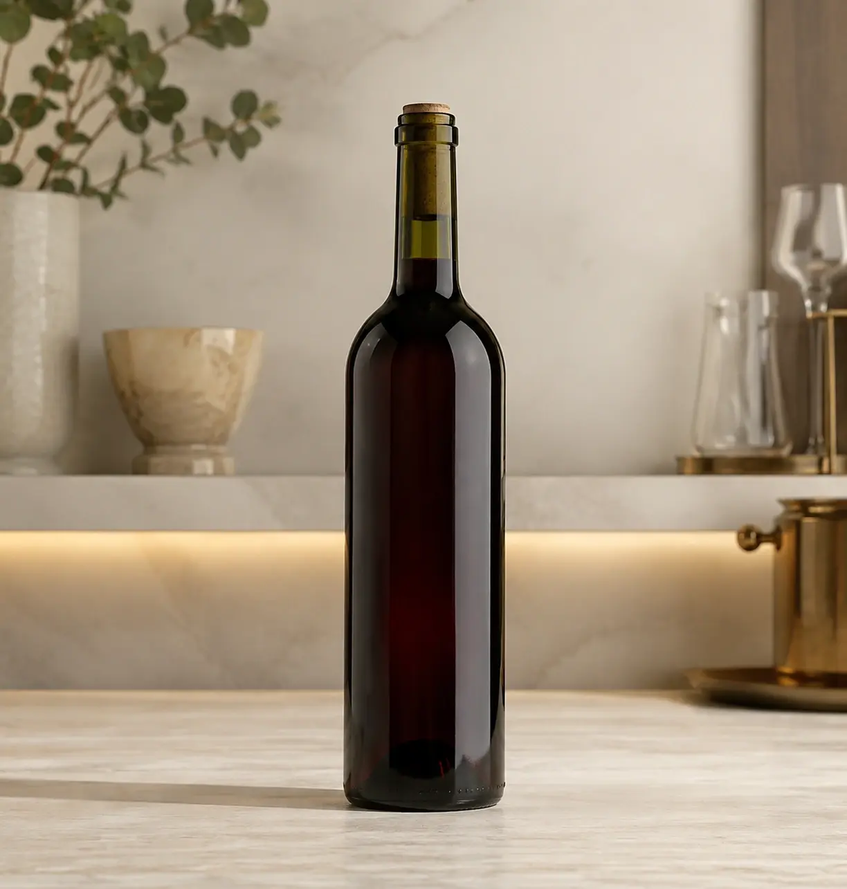 750mL ワインびんの外観