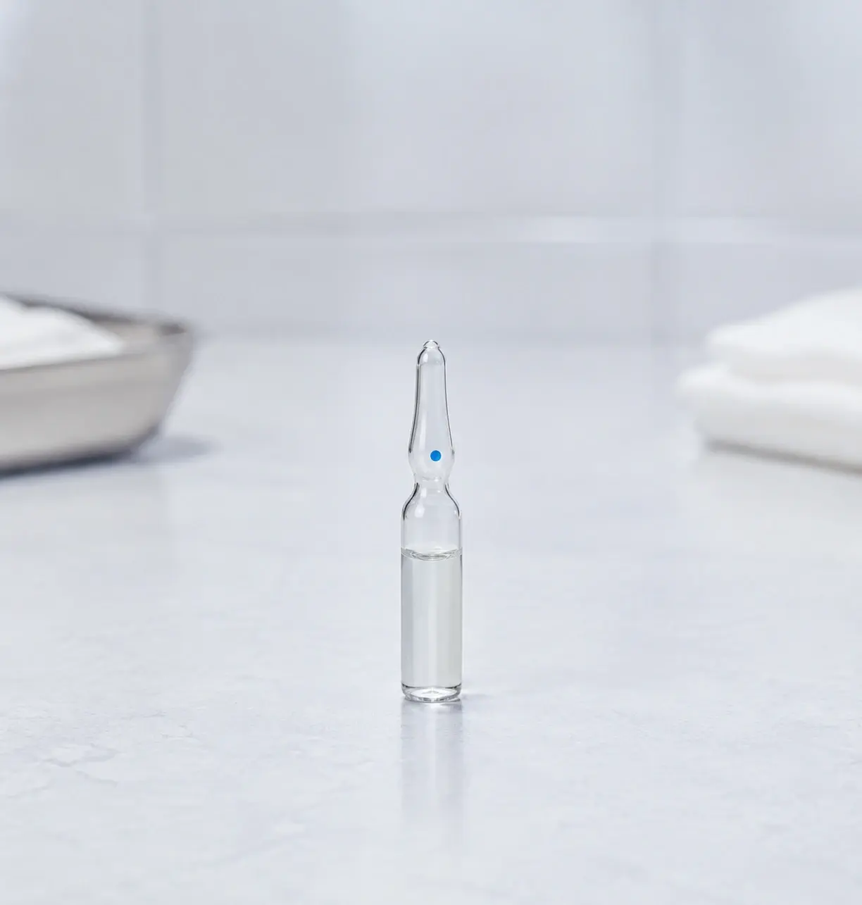 1mL ホウケイ酸ガラスアンプルの外観