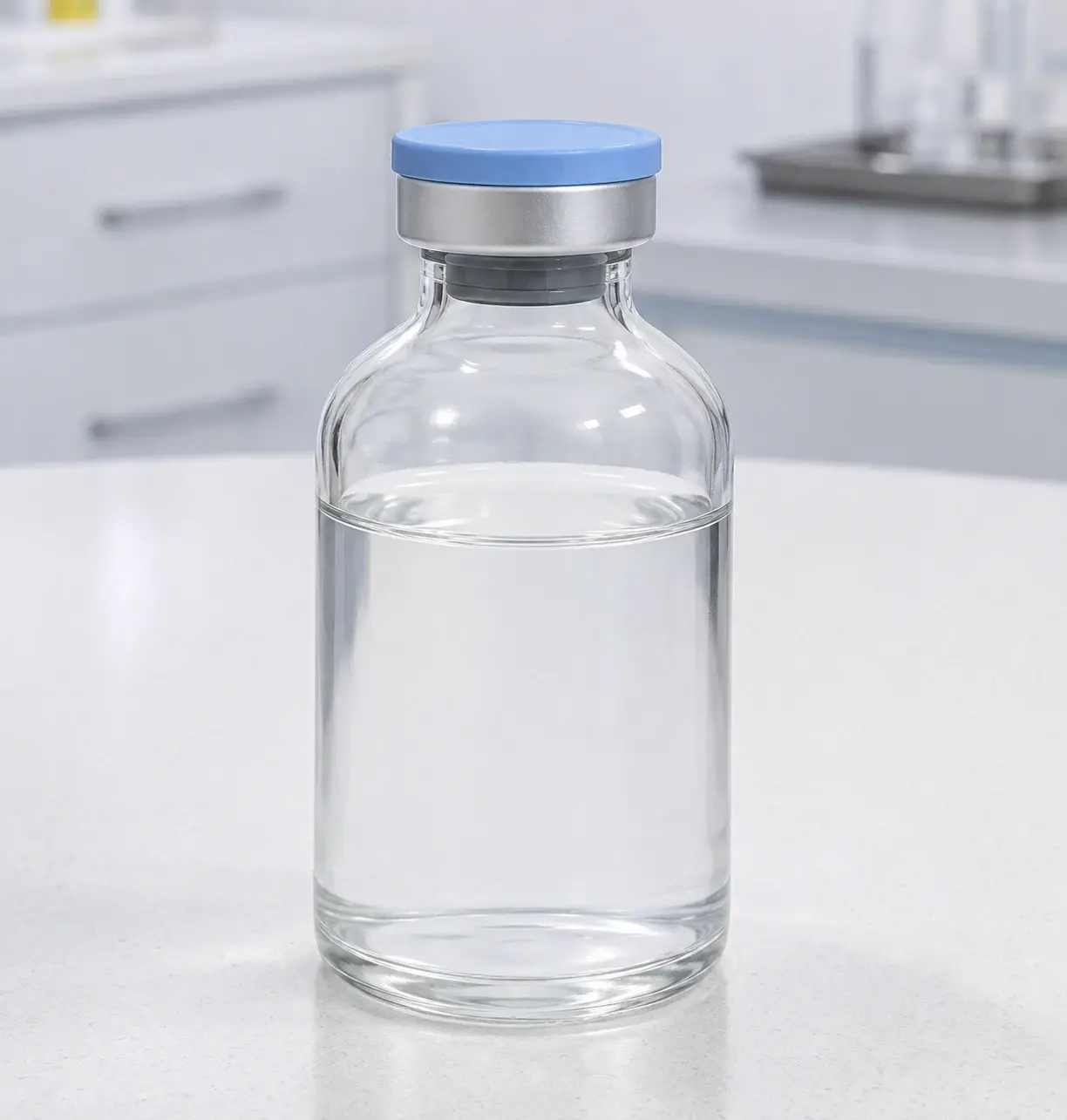 100mL 注射剤用成形バイアルの外観